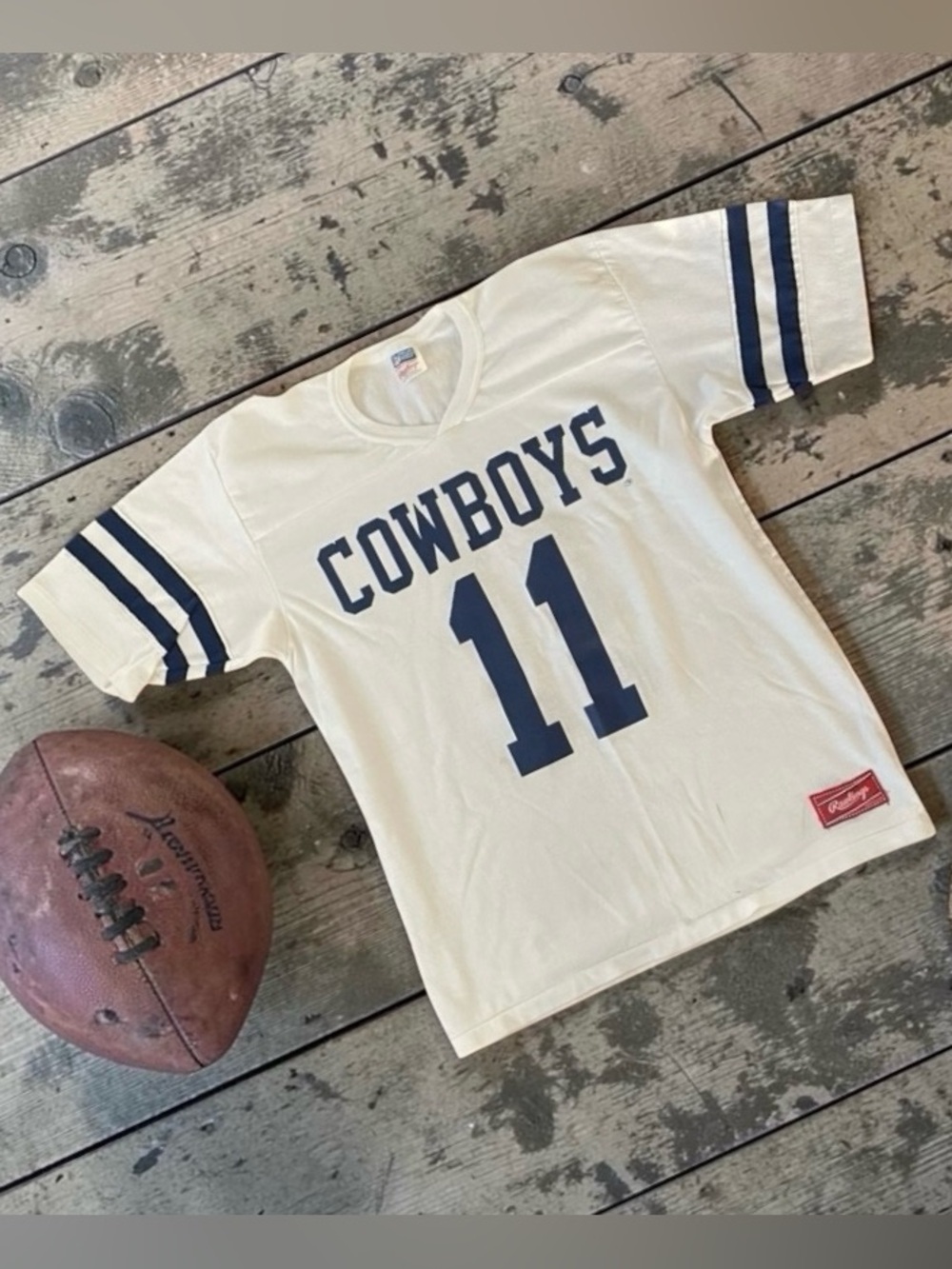 Vintage 80s Dallas Cowboys Rawlings Jersey Shirt USA NFL Adult L #11